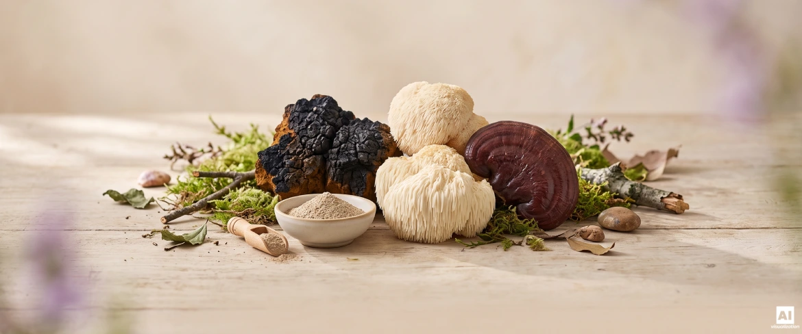 Il chaga, la criniera di leone e il reishi sono esempi di funghi funzionali.