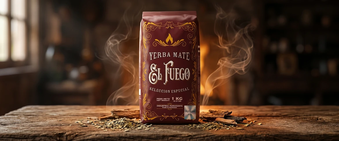 El Fuego, confezione in carta da 1 kg – yerba mate dal gusto forte e intenso, confezionata direttamente in origine.