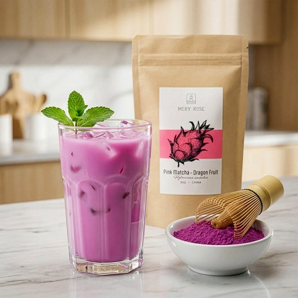 Mary Rose Pink Matcha - frutto del drago in polvere