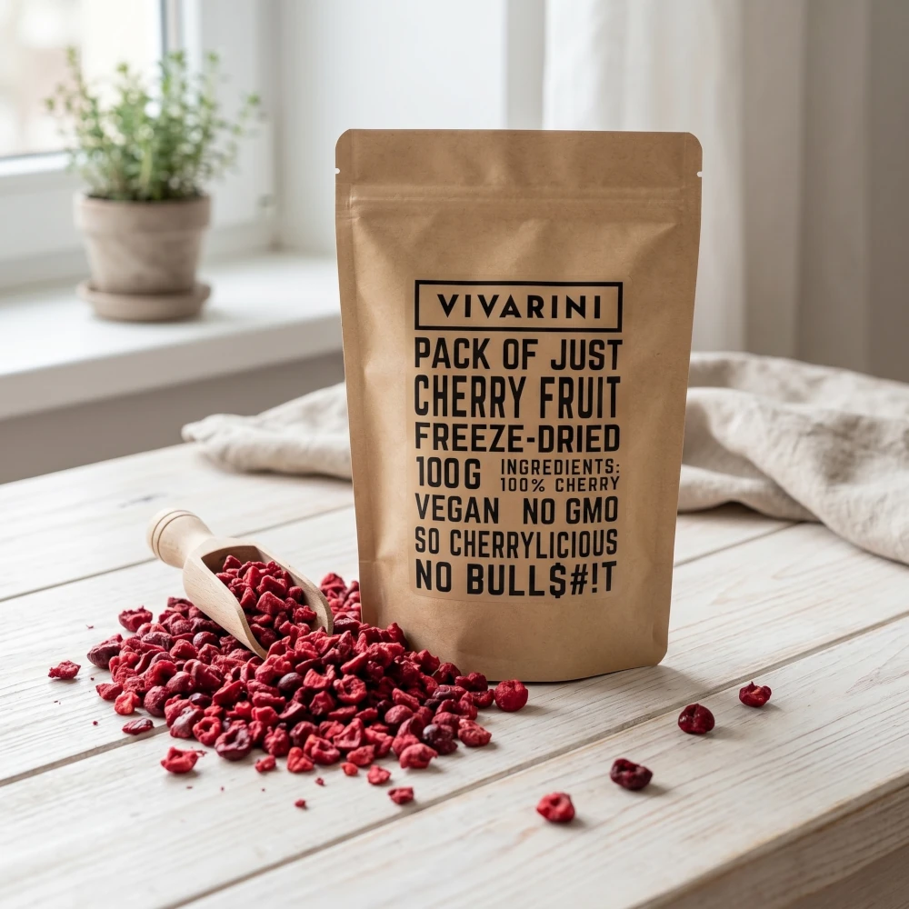 Ciliegie liofilizzate Vivarini – prodotto a base di frutta liofilizzata