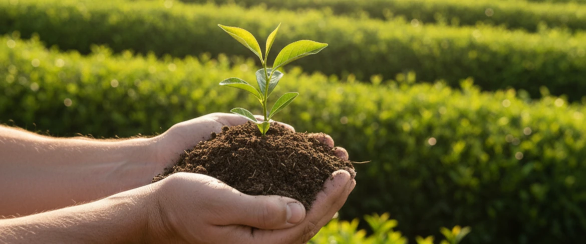 Coltivazione di prodotti biologici e alimenti biologici – piantagioni naturali di yerba mate e tè alla luce del sole