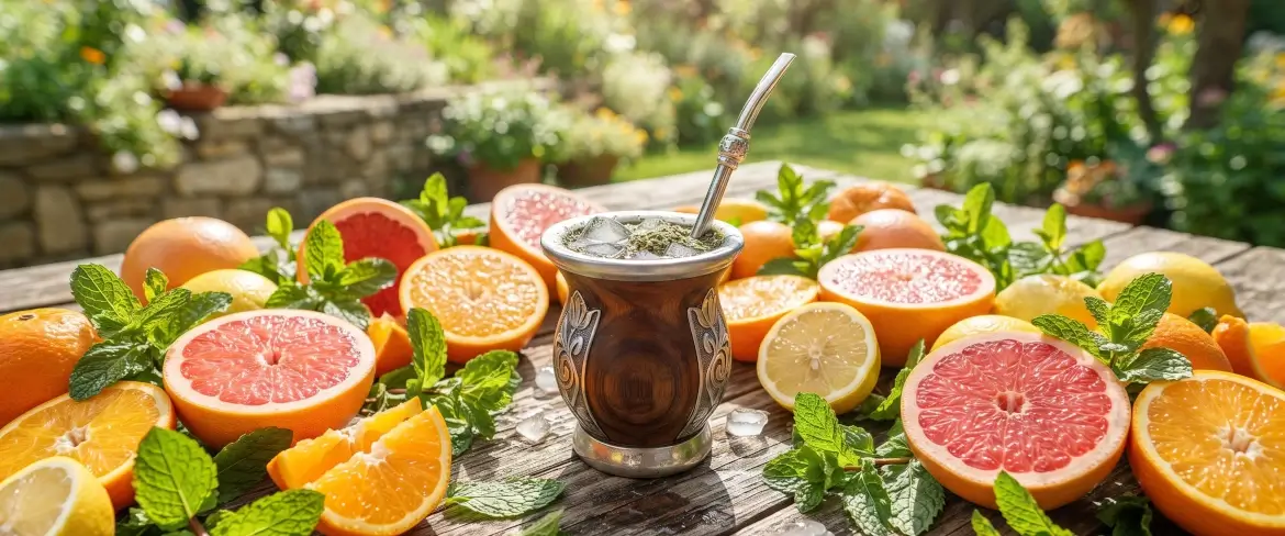 Una rinfrescante yerba mate fredda con note di agrumi