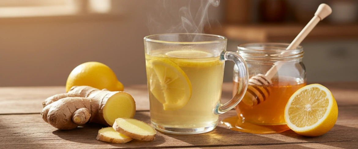 Tè con zenzero, miele e limone