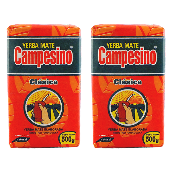 Set di Yerba Mate 2x Campesino Classica Elaborada Con Palo 0,5kg