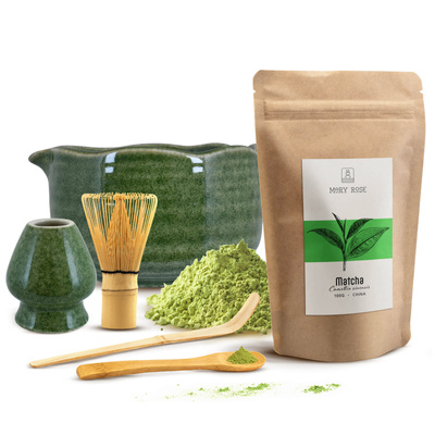 Set per la preparazione del tè Matcha: matcha 100g + accessori