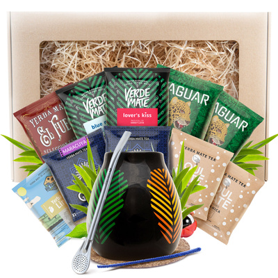 Set regalo di Yerba Mate 10x50g 500g Tazza di mate + Bombilla