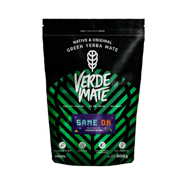 Verde Mate Green Game On 0,4 kg – yerba mate per gamer al gusto di energy drink