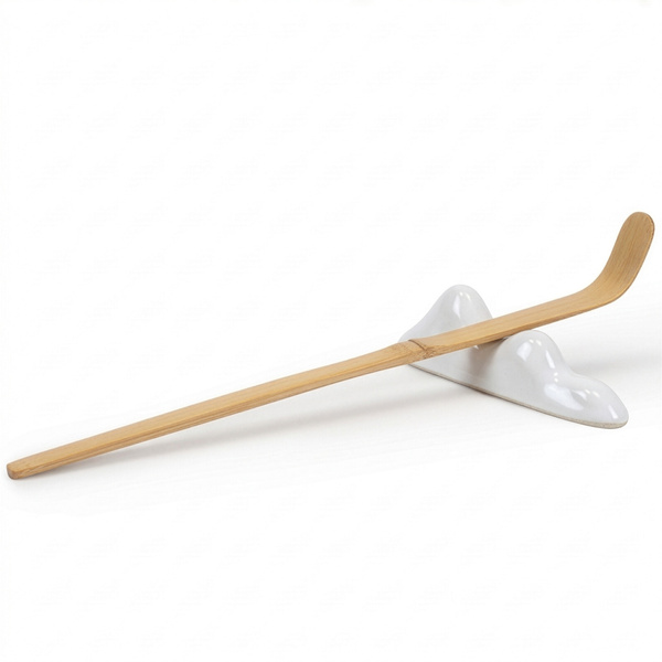 Chashaku-oki – Supporto per cucchiaio da matcha (bianco)