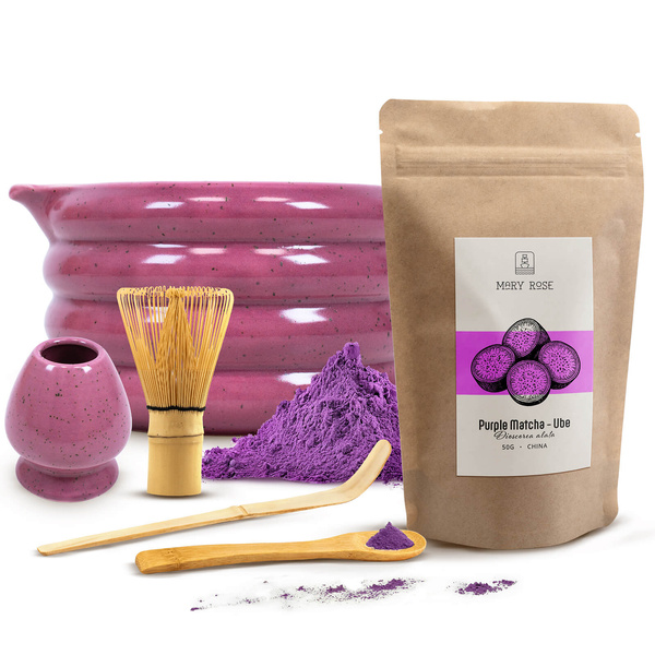 Set per preparare la Purple Matcha