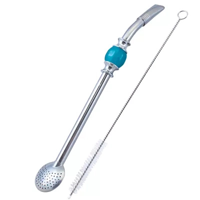 Bombilla Bomba con pietra blu