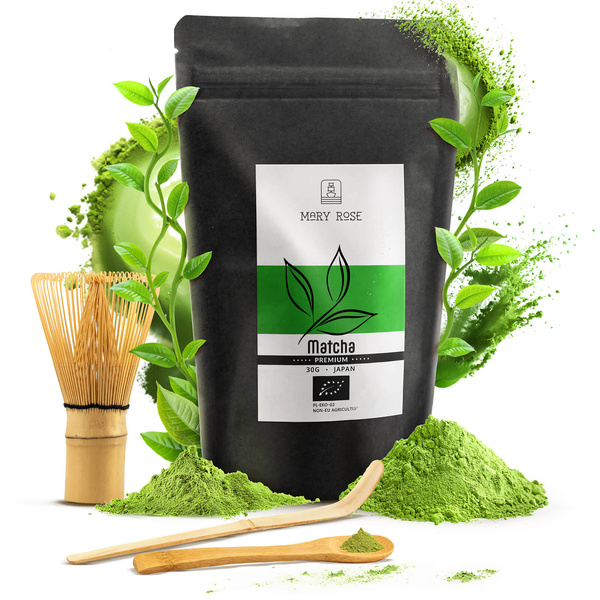 Set PREMIUM per preparare il tè matcha: matcha BIO giapponese 30g + accessori