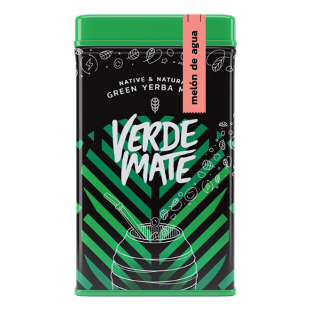 Yerbera – Scatola di latta + Verde Mate Green Melón de Agua 0,5 kg