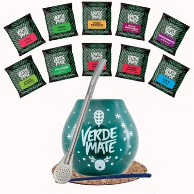 Set di Yerba Mate Green 500g Zucca Bombilla 10x50g