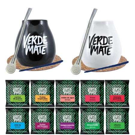 Set per coppie Yerba Mate Mate Gourd Bombilla 10x50