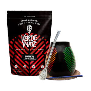 Set di Yerba Mate: Verde Mate Energía Guaraná 500g + Tazza di mate + Bombilla