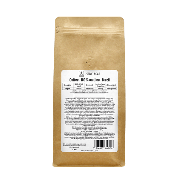 Mary Rose - Caffè in grani interi Brasile Cerrado premium 1kg