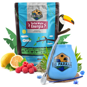 Set di Yerba Mate Rio Parana Energia 500g Tazza di mate + Bombilla