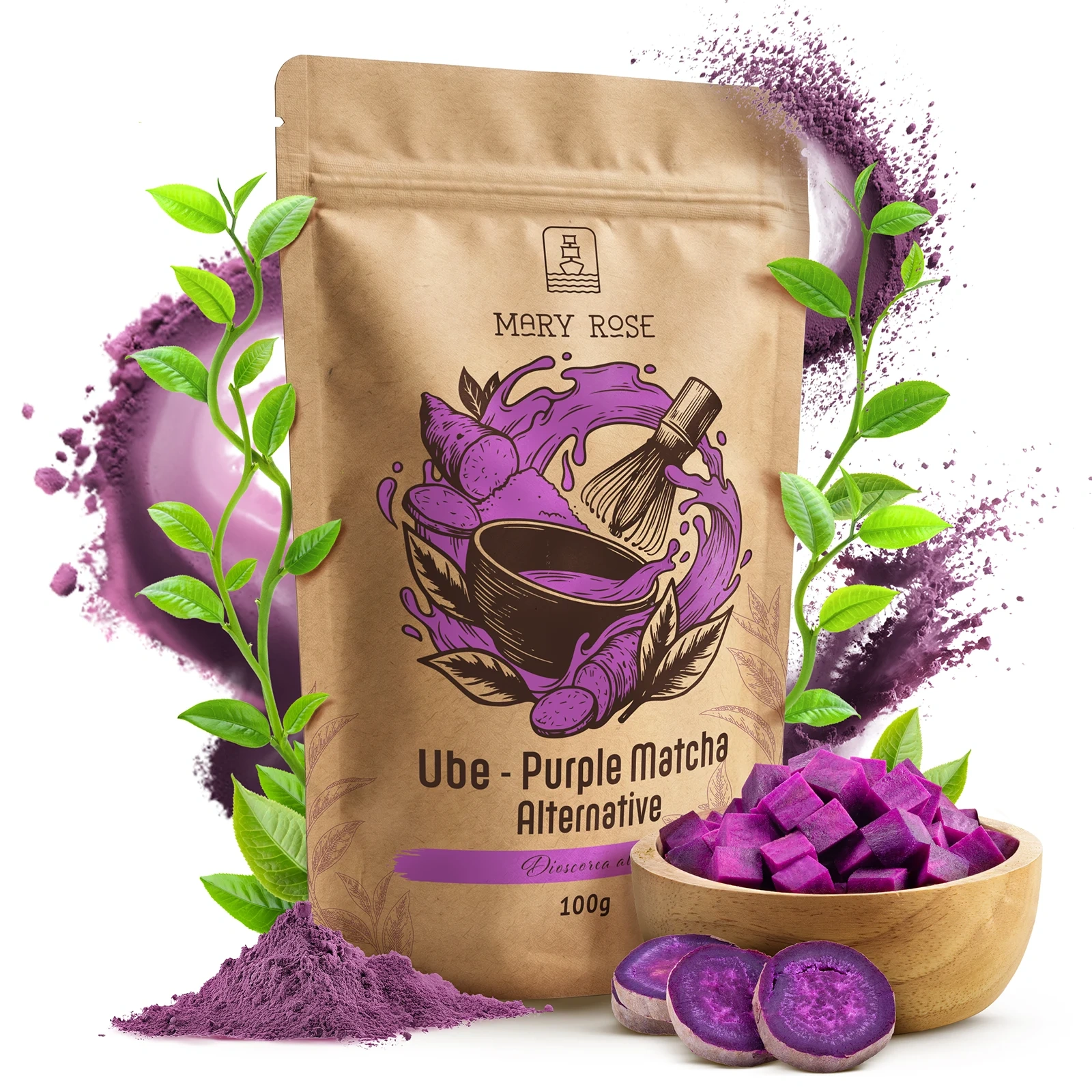 Mary Rose Purple Matcha Ube