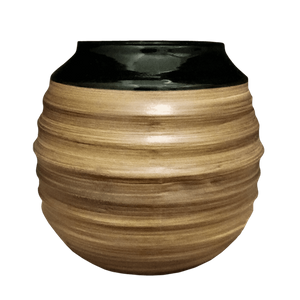 Zucca in ceramica nera - Verde Mate - 300ml