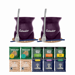 Set di Yerba Mate 10x50g 2x Tazza di mate + 2x Bombilla
