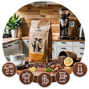 Bro Coffee Roastery - Caffè in grani interi India Karnataka Premium 400g