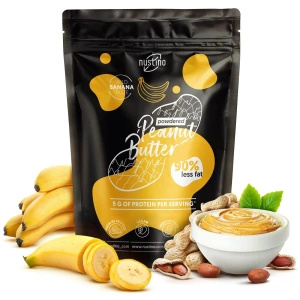 Set burro di arachidi in polvere Nustino: Classic + Banana 2x400g