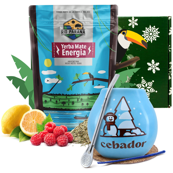 Set regalo invernale di Yerba Mate Rio Parana Energia 0,5kg