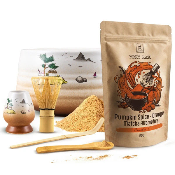 Set per preparare la Orange Matcha