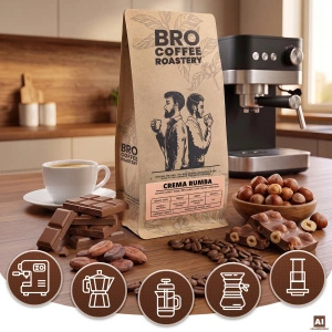 Bro Coffee Roastery – Caffè in grani interi Crema Rumba 1 kg