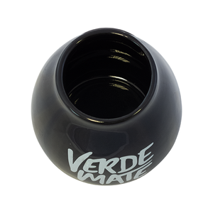 Zucca per mate in ceramica con logo Verde Mate (nera) 350 ml