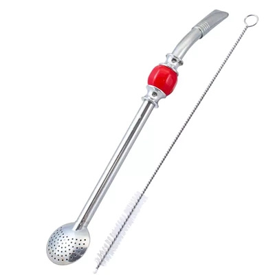 Bombilla Bomba con pietra rossa