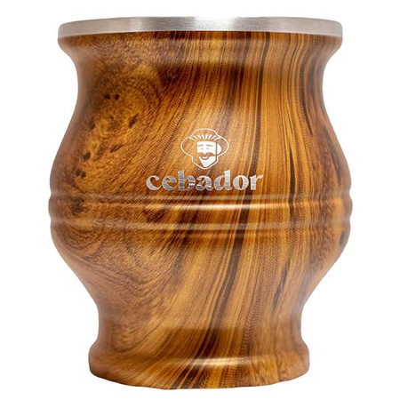 TermoColador - tazza di mate + colino + bombilla - colore del legno