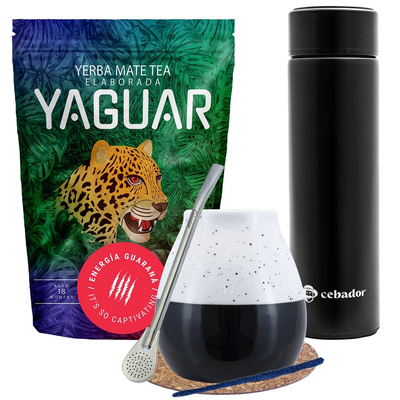 Yerba Mate Yaguar Energia 500g set + Thermos