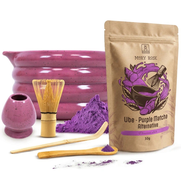 Set per preparare la Purple Matcha