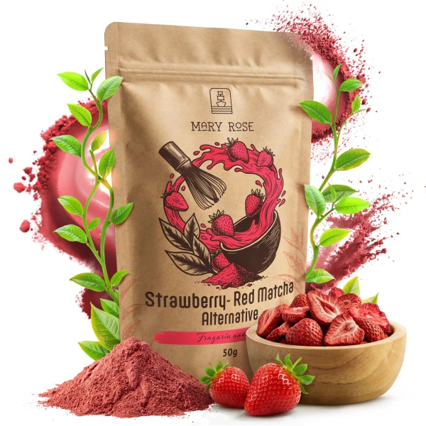 Mary Rose – Red Matcha Alternative – Fragola (in polvere) 50 g
