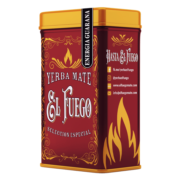 Yerbera – Scatola di latta + El Fuego Energia Guarana 0,5 kg