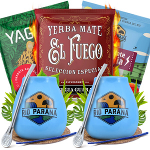 Set PER DUE di Yerba Mate Energia Zucca di mate Bombilla
