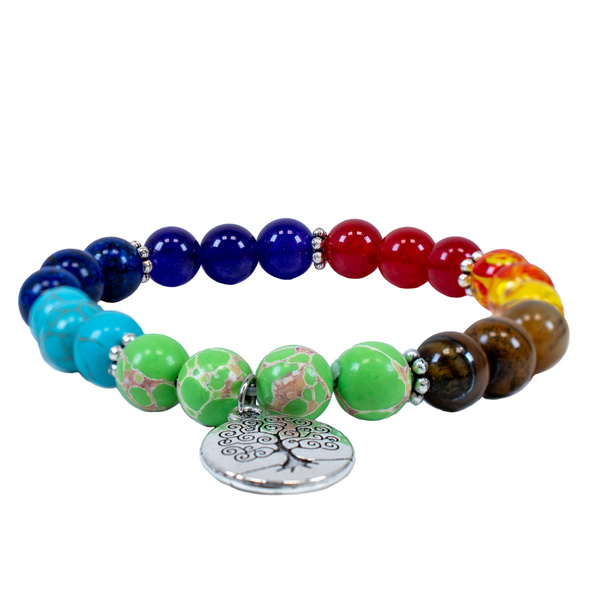 Bracciale "Sette Chakra" – con l’Albero della Vita
