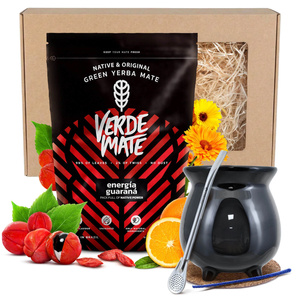 Set regalo di Yerba Mate: Verde Mate Energía Guaraná + Tazza di mate + Bombilla