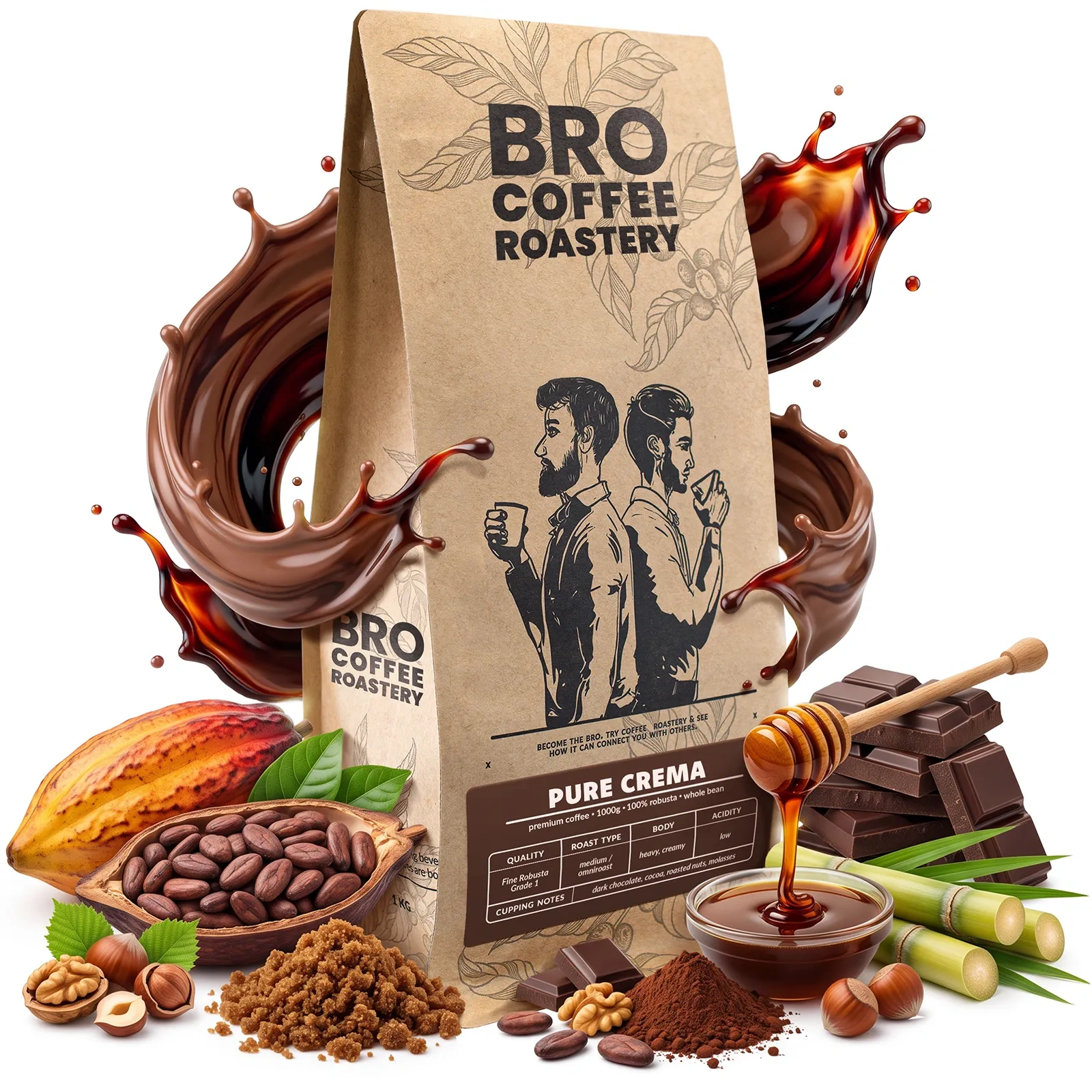 Bro Coffee Roastery Pure Crema - caffè 100% robusta