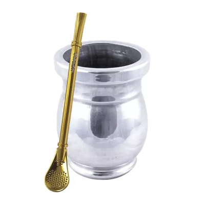 Tazza di mate Palo Santo + Bombilla Gringo Gold