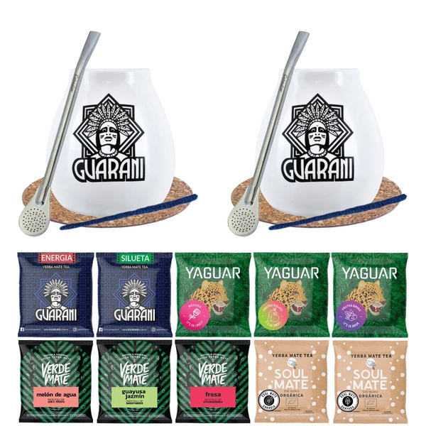 Set enorme per due Yerba Mate Mix 10 x 50 g