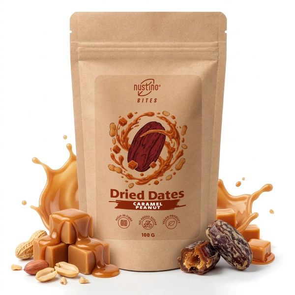 Nustino Bites – Datteri Essiccati – Caramel Peanut 100 g