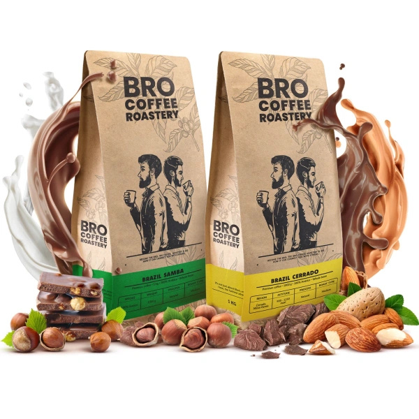 Set di Bro Coffee Roastery Brazil Samba + Brazil Cerrado 2x1kg (2kg)
