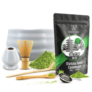 Set cerimoniale per preparare il tè matcha: matcha BIO giapponese 30g + accessori