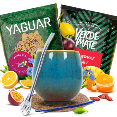 Set di Yerba Mate 2x50g Tazza di mate + Bombilla