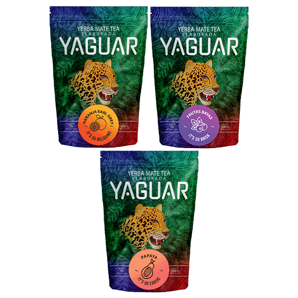 Set di Yerba Mate Yaguar 3x 0,5 kg