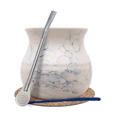 Set iniziale Tazza Mate/ Zucca + Bombilla 19cm Yerba Mate