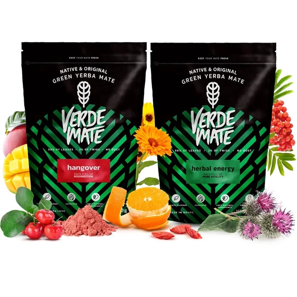 Set di Yerba Mate: Verde Mate Herbal Energy + Hangover 2x500g