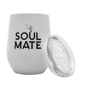 TermoLid - recipiente in acciaio inox con coperchio - Soul Mate (bianco) - 350 ml